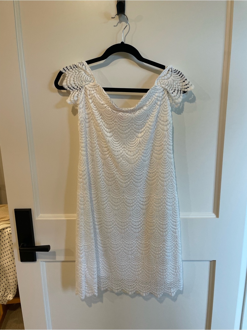 Lilly Pulitzer White Crochet Lace Off-Shoulder Dress
